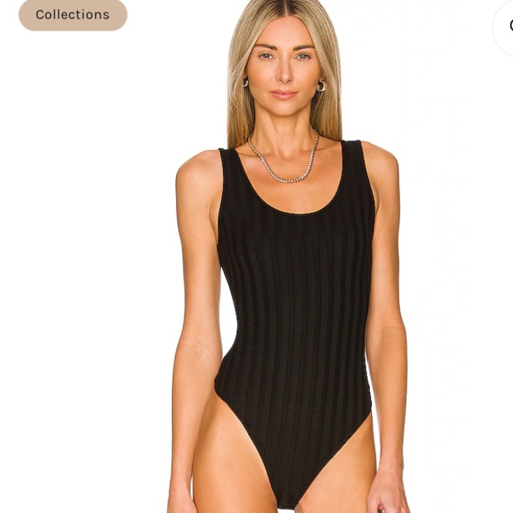 Jonathan simkhai x revolve black ribbed bodysuit